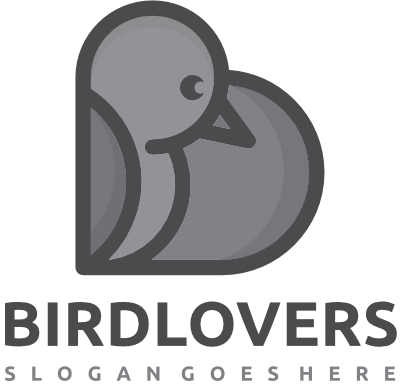 Grey and black logo for Bird Lovers