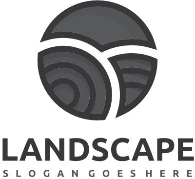 black and white logo for Landscape